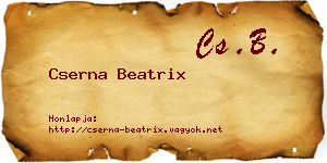 Cserna Beatrix névjegykártya
